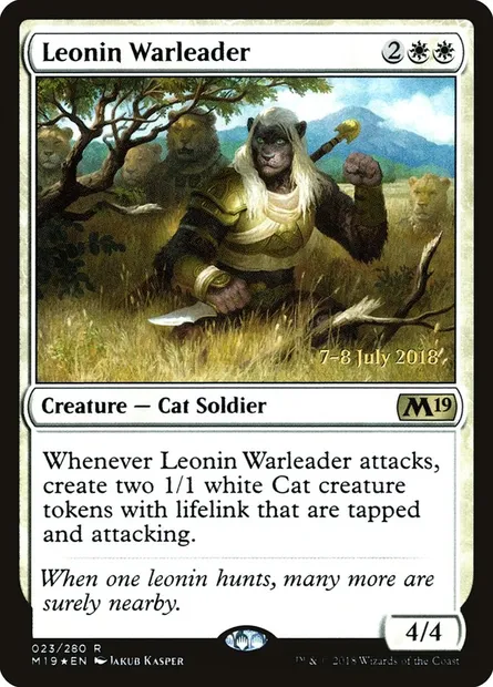 Leonin Warleader, Magic card PM19 23s — Core Set 2019 Promos set