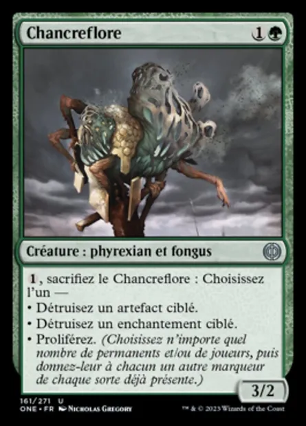 Chancreflore, carte Magic ONE 161 — extension Tous Phyrexians