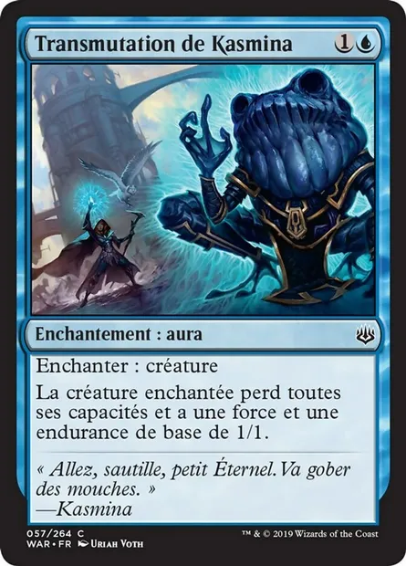 Transmutation de Kasmina, carte Magic WAR 57 — extension La guerre des Planeswalkers