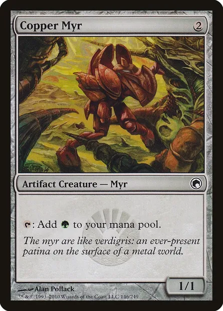 Copper Myr, Magic card SOM 146 — Scars of Mirrodin set