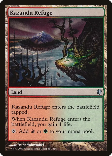 Kazandu Refuge, Magic card C13 301 — Commander 2013 set