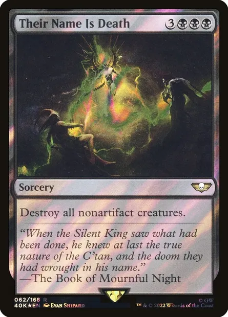 Leur nom est la Mort, carte Magic 40K 62★ — extension Warhammer 40,000 Commander