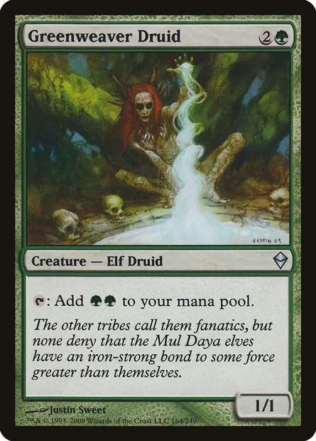 Greenweaver Druid, Magic card ZEN 164 — Zendikar set