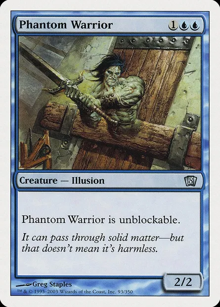 Phantom Warrior, Magic card 8ED 93 — Eighth Edition set