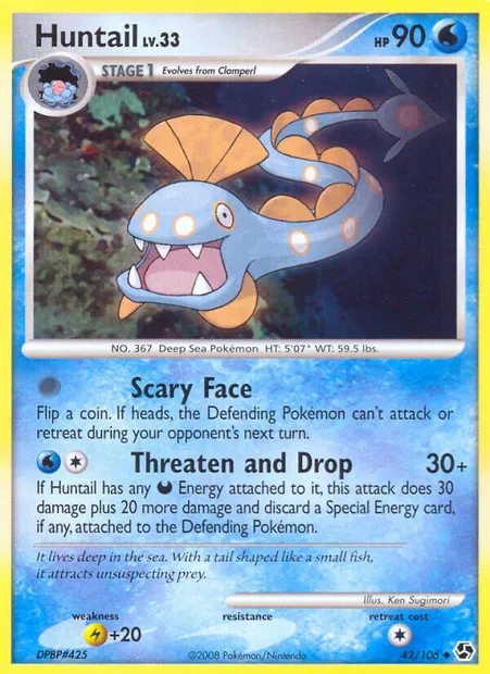 Huntail, Pokémon card GE 42 — Great Encounters set