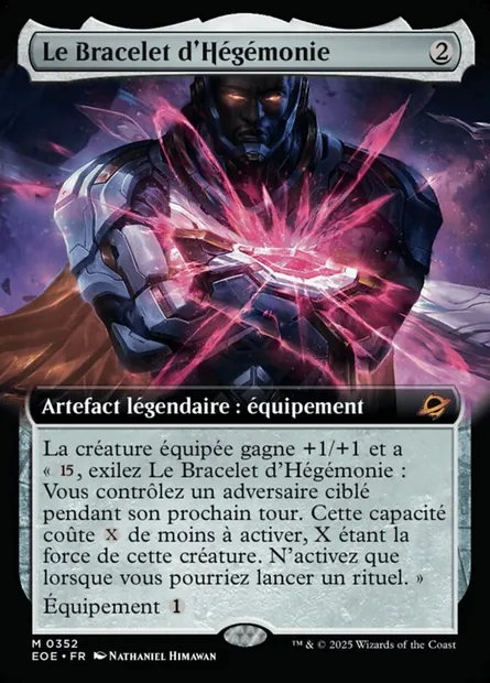 Le Bracelet d'Hégémonie, carte Magic EOE 352 — extension Edge of Eternities
