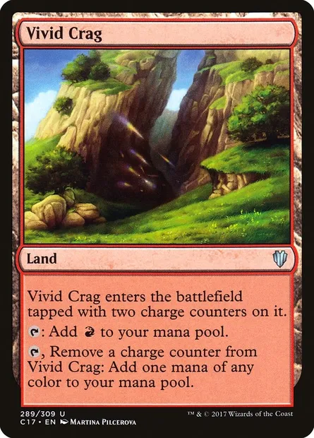 Vivid Crag, Magic card C17 289 — Commander 2017 set