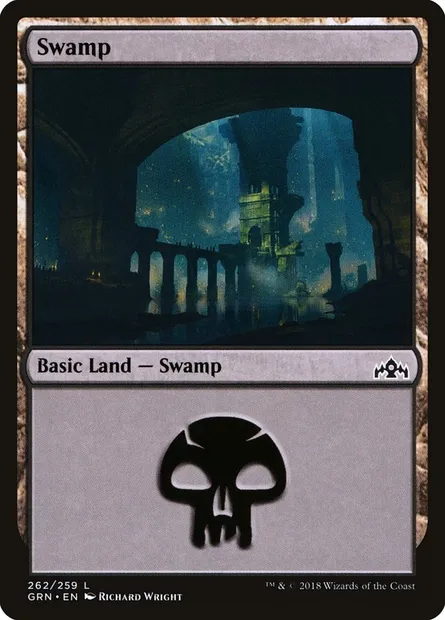 Swamp, Magic card GRN 262 — Guilds of Ravnica set