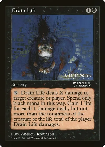 Drain Life, Magic card OLEP 67 — Oversized League Prizes set