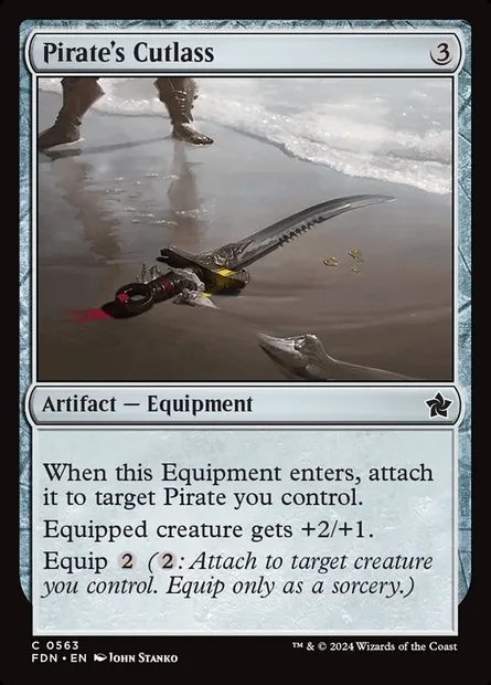 Pirate's Cutlass, Magic card FDN 563 — Foundations set