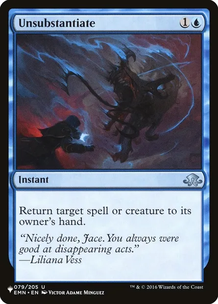 Unsubstantiate, Magic card PLST EMN-79 — The List set