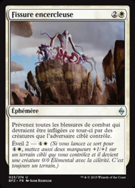 Fissure encercleuse, carte Magic BFZ 23 — extension La bataille de Zendikar