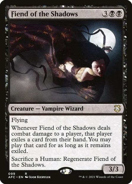 Fiend of the Shadows, Magic card AFC 99 — Forgotten Realms Commander set
