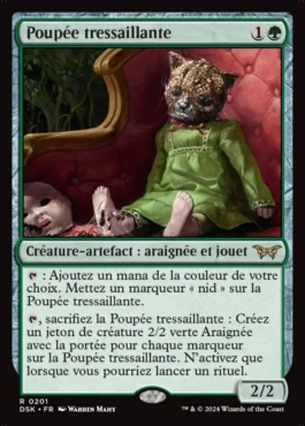 Poupée tressaillante, carte Magic DSK 201 — extension Duskmourn: House of Horror