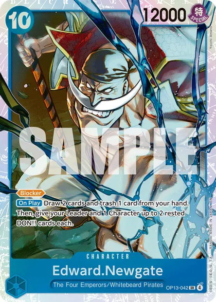 Edward.Newgate, One Piece card OP13-042 — CARRYING ON HIS WILL set