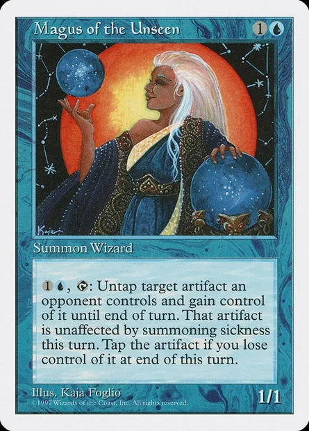Mage de l'Inapparence, carte Magic 5ED 102 — extension Cinquième Edition