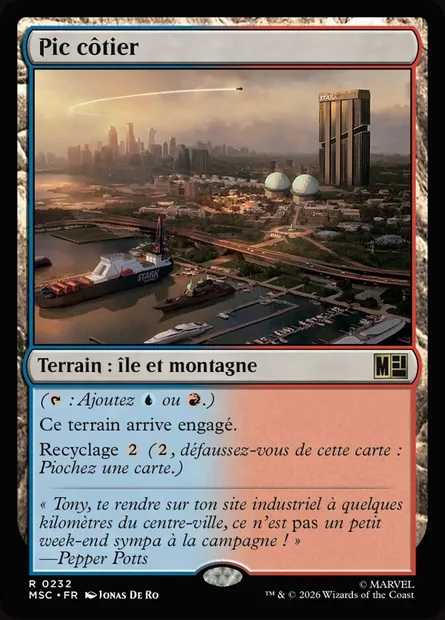 Pic côtier, carte Magic MSC 232 — extension Marvel Super Heroes Commander