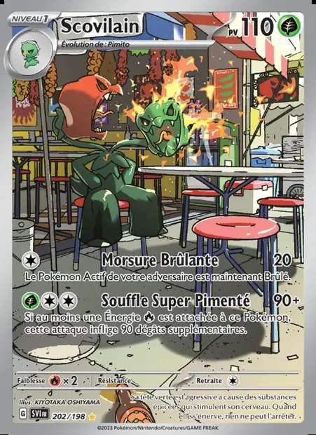 Scovilain, carte Pokémon SVI 202 — extension Écarlate et Violet