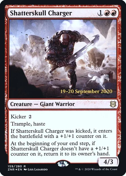 Shatterskull Charger, Magic card PZNR 159s — Zendikar Rising Promos set