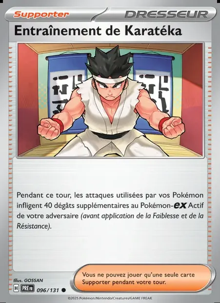 Entraînement de Karatéka, carte Pokémon PRE 096 — extension Évolutions Prismatiques
