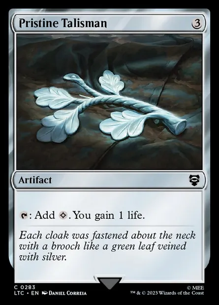 Pristine Talisman, Magic card LTC 283 — Tales of Middle-earth Commander set