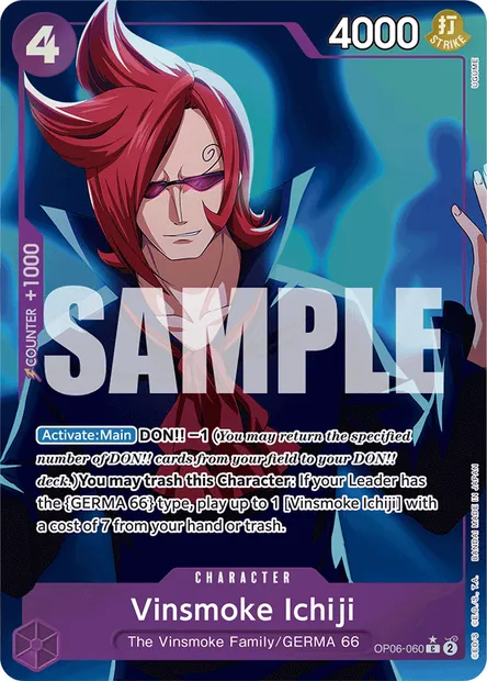 Vinsmoke Ichiji, One Piece card OP06-060 — WINGS OF THE CAPTAIN set