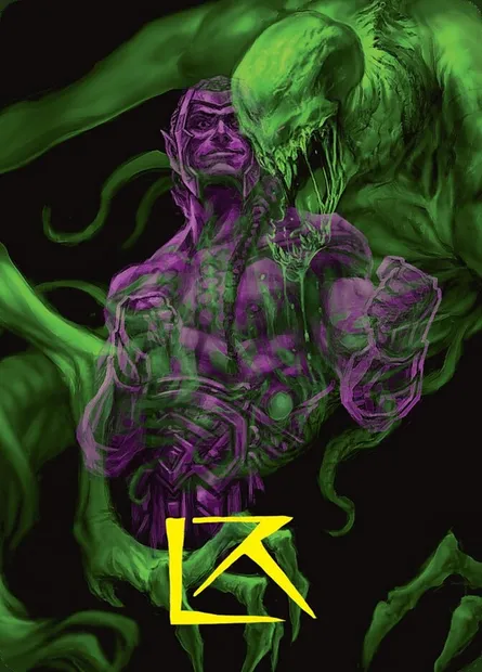 Tyvar, the Pummeler // Tyvar, the Pummeler, Magic card ADSK 41 — Duskmourn: House of Horror Art Series set