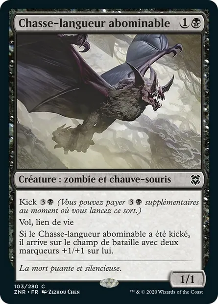 Chasse-langueur abominable, carte Magic ZNR 103 — extension Renaissance de Zendikar