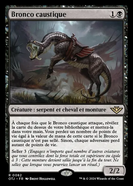 Bronco caustique, carte Magic OTJ 82 — extension Outlaws of Thunder Junction