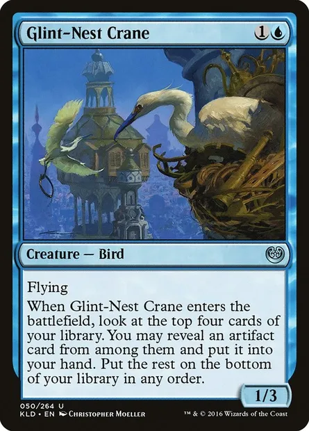 Glint-Nest Crane, Magic card KLD 50 — Kaladesh set
