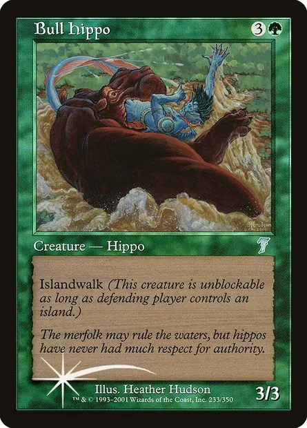 Bull Hippo, Magic card 7ED 233★ — Seventh Edition set