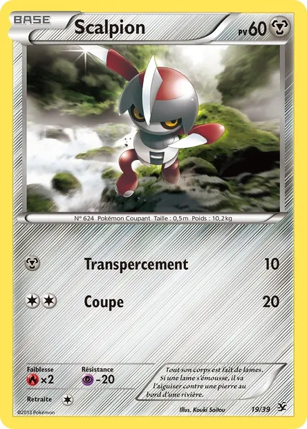 Scalpion, carte Pokémon KSS 19 — extension Bienvenue à Kalos