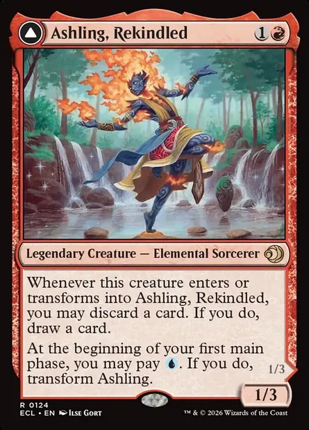 Ashling, Rekindled // Ashling, Rimebound, Magic card ECL 124 — Lorwyn Eclipsed set