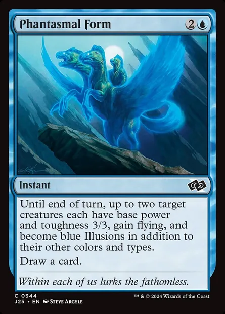 Phantasmal Form, Magic card J25 344 — Foundations Jumpstart set