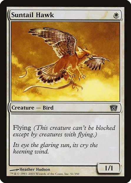 Suntail Hawk, Magic card 8ED 51★ — Eighth Edition set