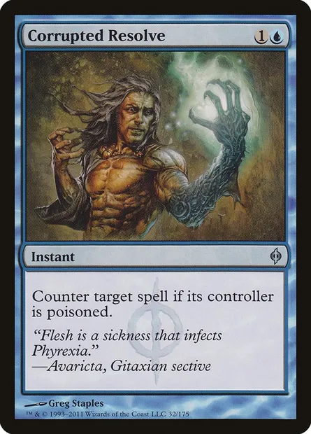 Corrupted Resolve, Magic card NPH 32 — New Phyrexia set