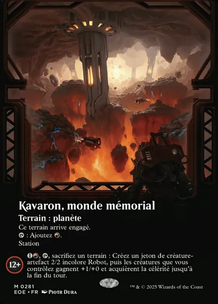 Kavaron, monde mémorial, carte Magic EOE 281 — extension Edge of Eternities