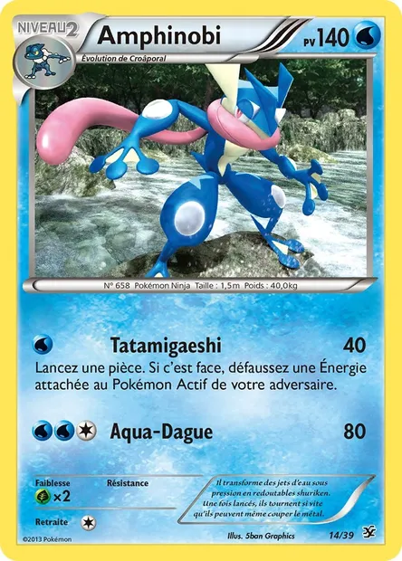 Amphinobi, carte Pokémon KSS 14 — extension Bienvenue à Kalos