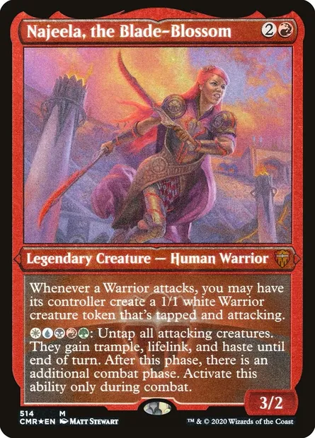 Najeela, the Blade-Blossom, Magic card CMR 514 — Commander Legends set