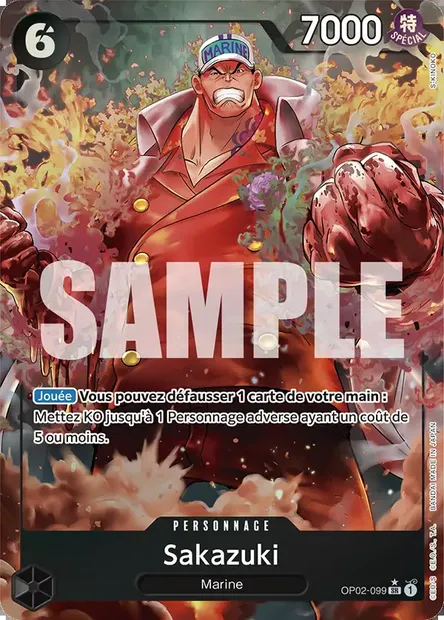 Sakazuki, carte One Piece OP02-099 — extension PARAMOUNT WAR
