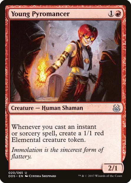 Young Pyromancer, Magic card DDS 20 — Duel Decks: Mind vs. Might set