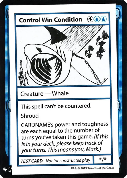 Control Win Condition, Magic card CMB1 19 — Mystery Booster Playtest Cards 2019 set