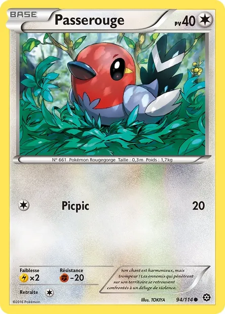 Passerouge, carte Pokémon STS 94 — extension Offensive Vapeur