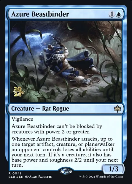 Azure Beastbinder, Magic card PBLB 41s — Bloomburrow Promos set