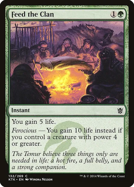 Feed the Clan, Magic card KTK 132 — Khans of Tarkir set