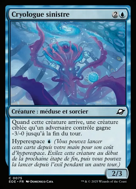 Cryologue sinistre, carte Magic EOE 75 — extension Edge of Eternities
