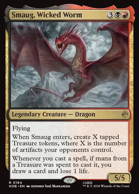 Smaug, Wicked Worm, Magic card HOB 164 — The Hobbit set