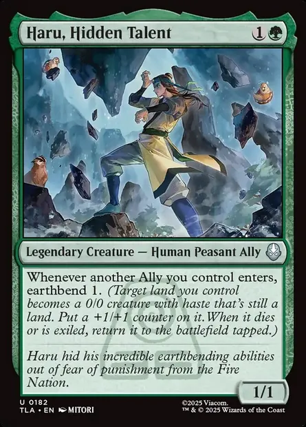 Haru, Hidden Talent, Magic card TLA 182 — Avatar: The Last Airbender set
