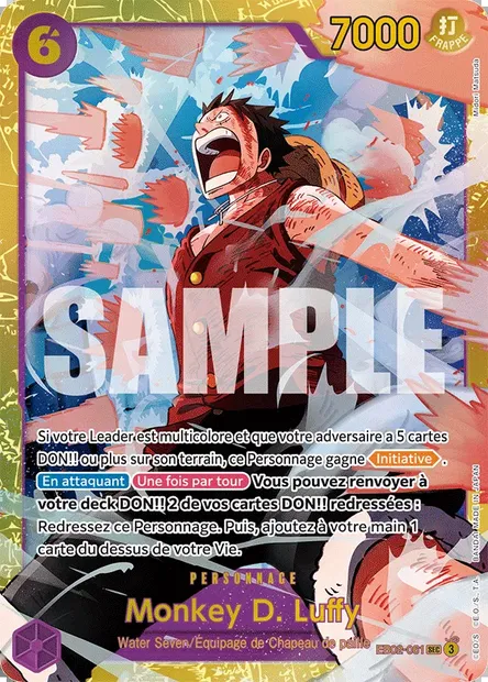 Monkey D. Luffy, carte One Piece EB02-061 — extension Anime 25th Collection