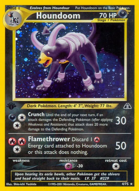 Houndoom, Pokémon card ND 4 — Neo Discovery set